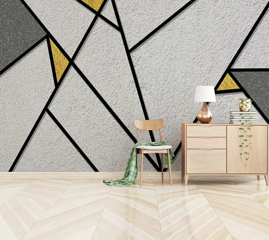 3D Triangle Line WG181 Wall Murals
