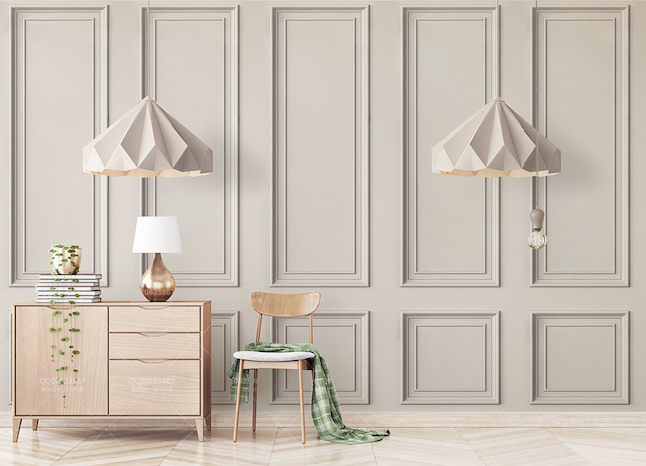 3D White Square WG013 Wall Murals