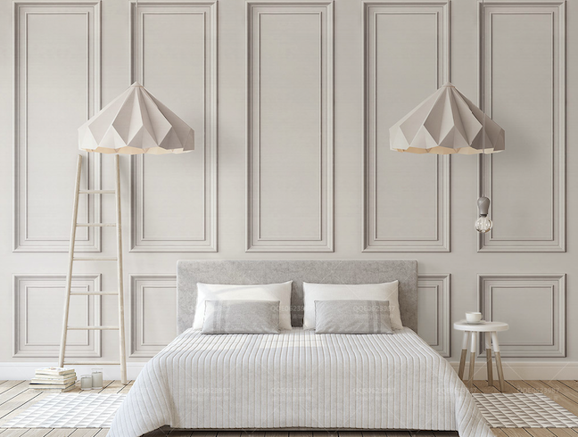 3D White Square WG013 Wall Murals