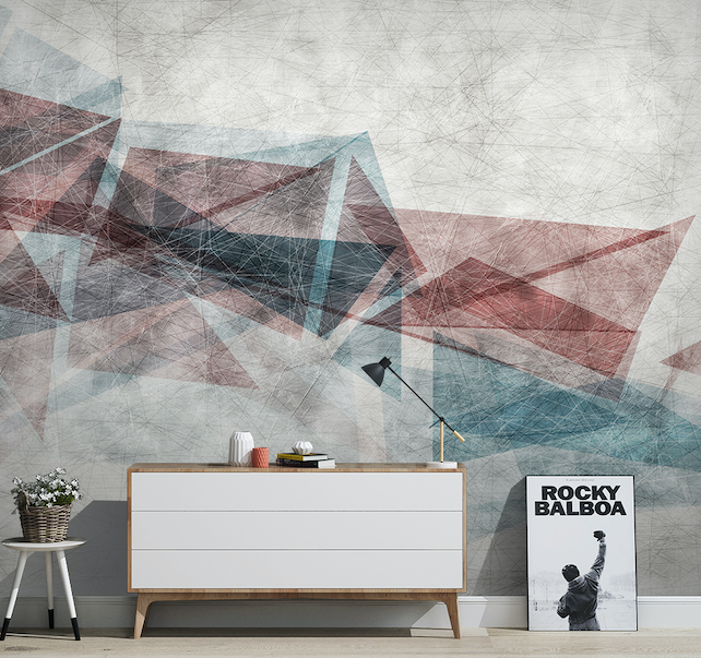 3D Red Triangle WG053 Wall Murals