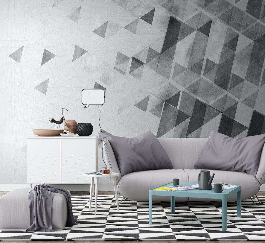 3D Black Triangle WG052 Wall Murals