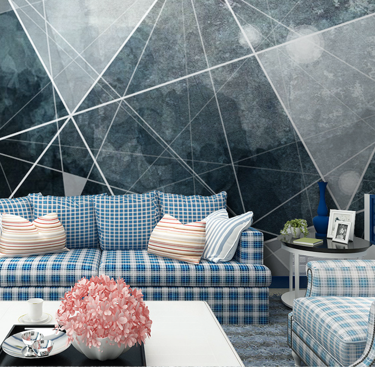 3D Big Black Triangle WG058 Wall Murals