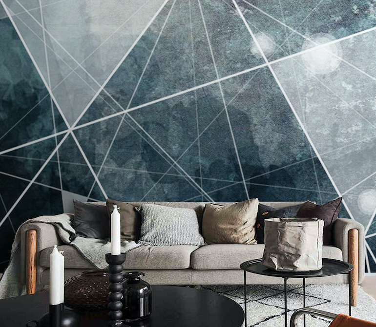 3D Big Black Triangle WG058 Wall Murals