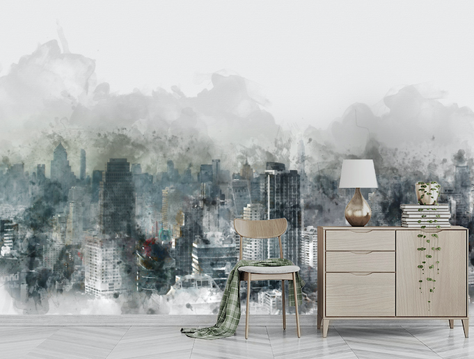 3D City Painting WG238 Wall Murals