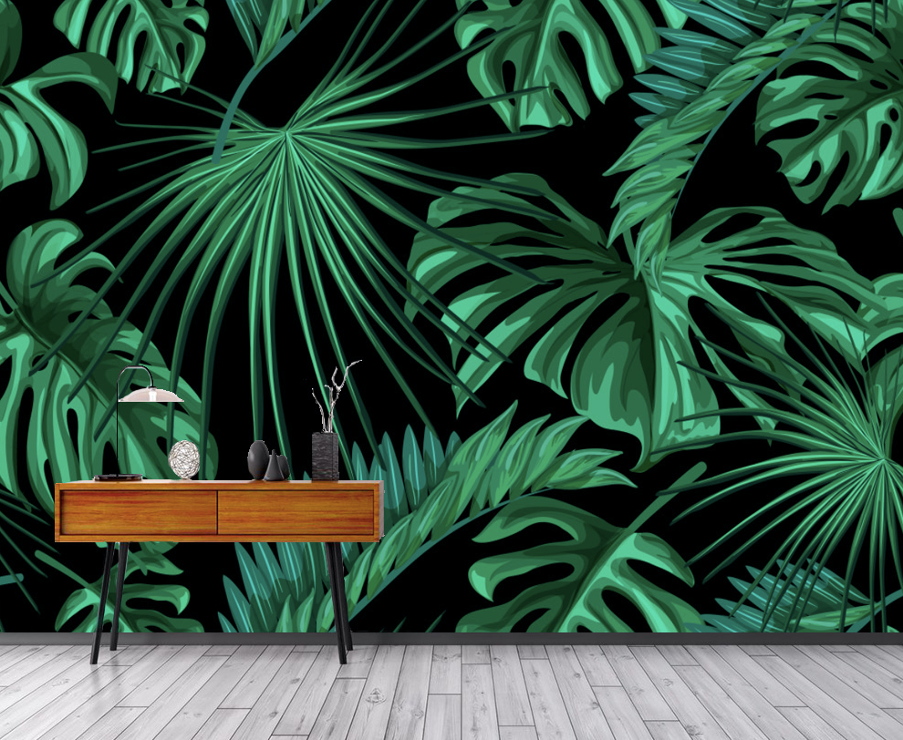 3D Forest Leaves WG309 Wall Murals