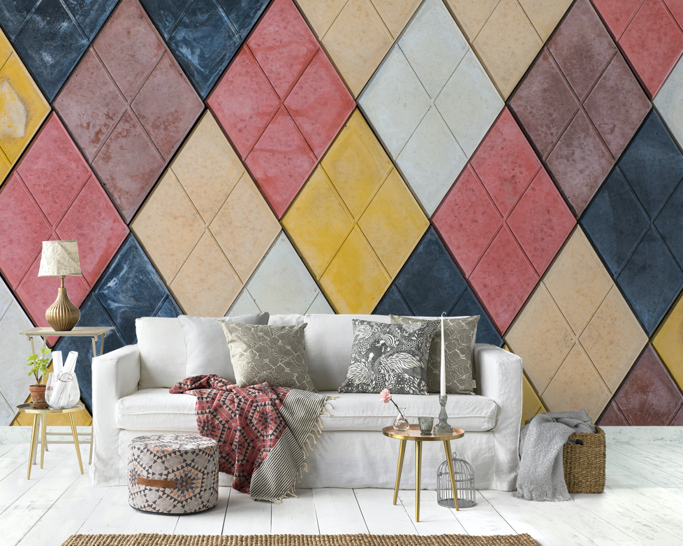 3D Color Geometry WG301 Wall Murals