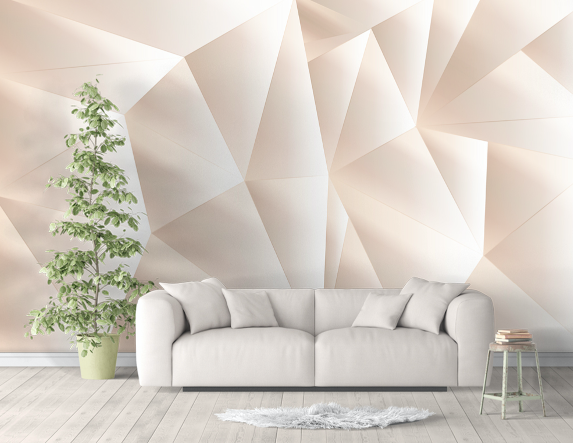 3D White Geometry WG112 Wall Murals