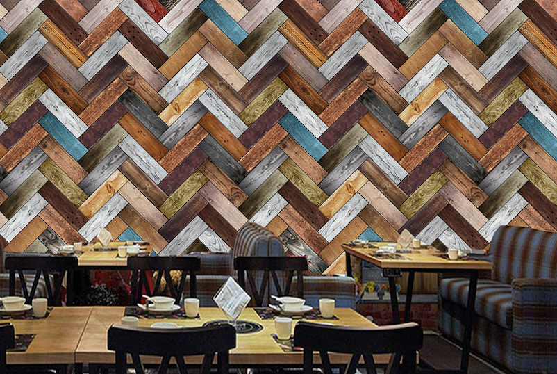 3D Woody Geometry WG109 Wall Murals