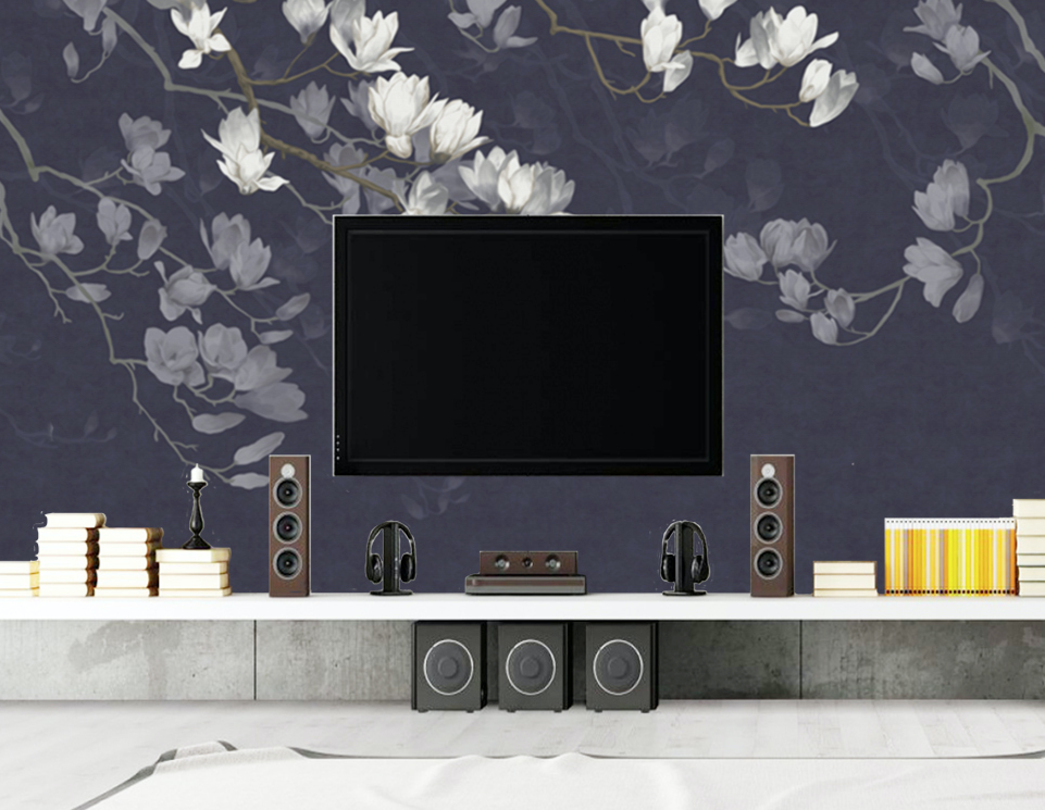 3D White Magnolia Flower WG143 Wall Murals