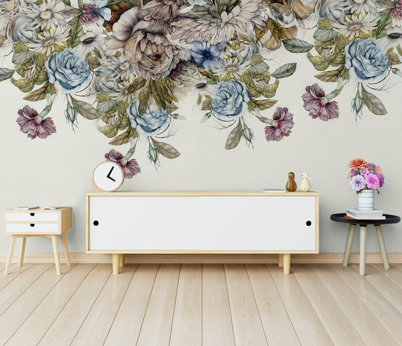 3D Blue Rose WG124 Wall Murals