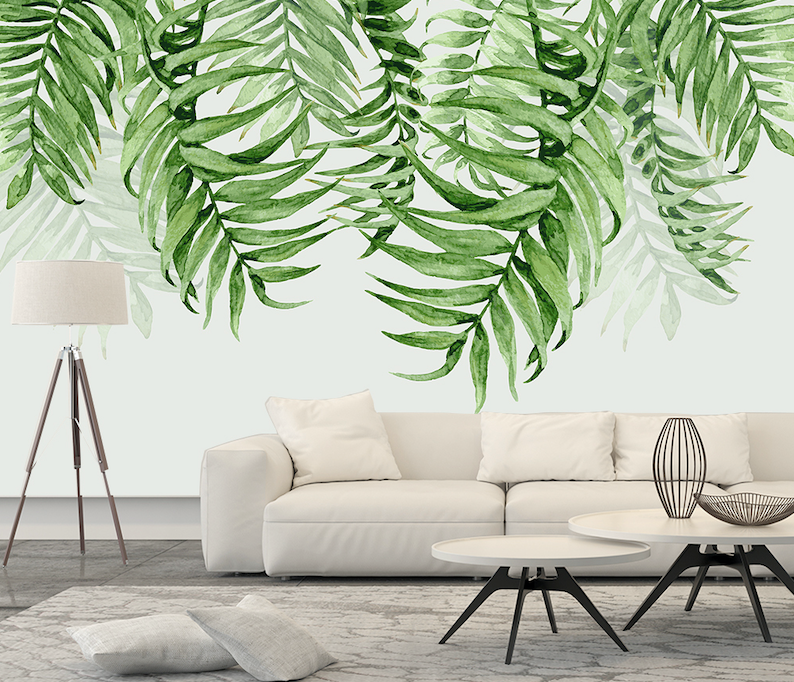 3D Green Leaf WG177 Wall Murals