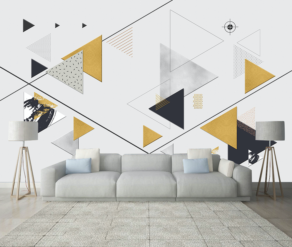 3D Colored Triangle WG280 Wall Murals