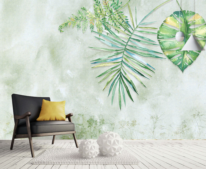 3D Misty Leaves WG251 Wall Murals