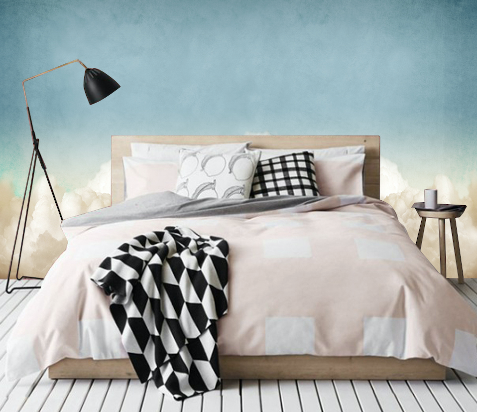 3D White Clouds WG014 Wall Murals