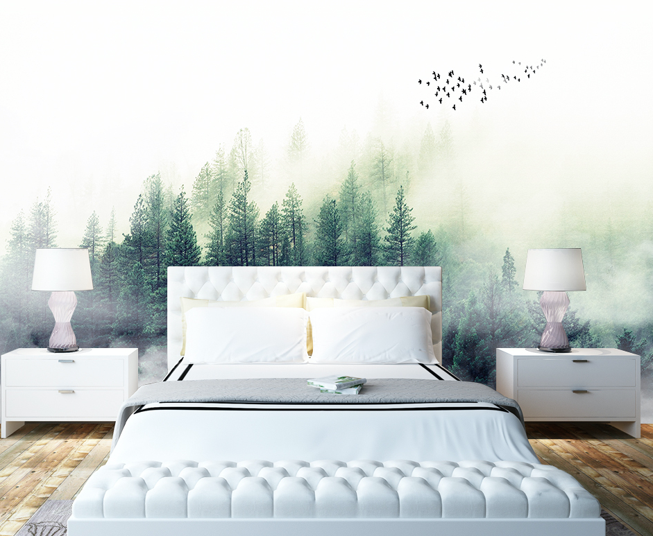 3D Foggy Forest WG029 Wall Murals
