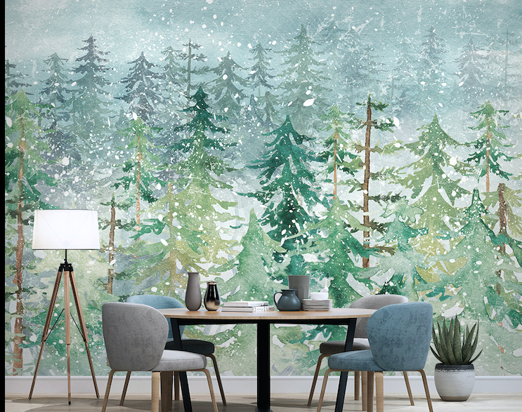 3D Green Woods WG035 Wall Murals