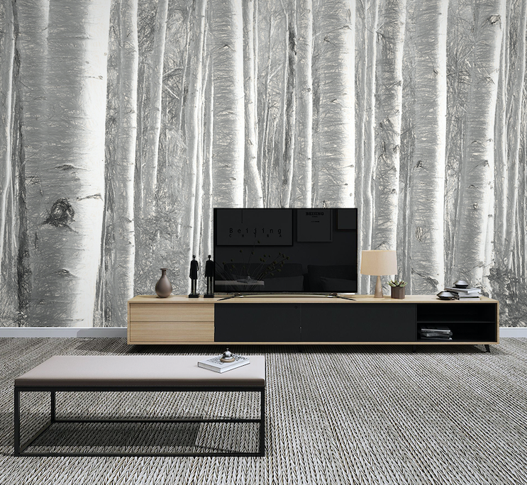 3D Grey Trunk WG037 Wall Murals
