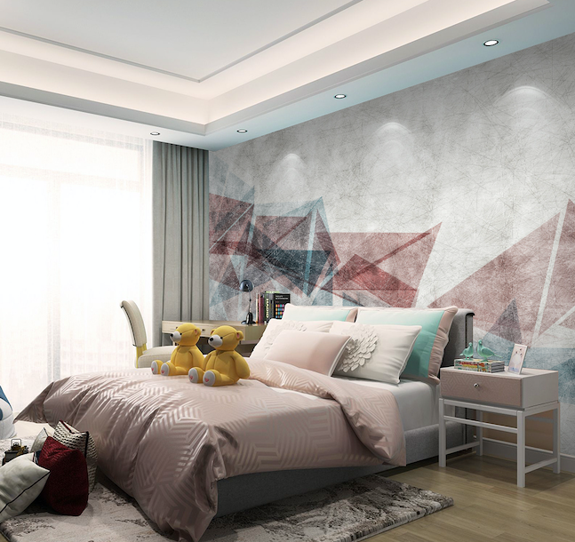 3D Color Triangle WG053 Wall Murals