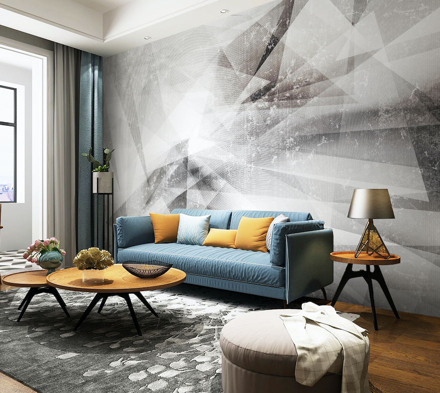 3D Grey Minimalism WG046 Wall Murals