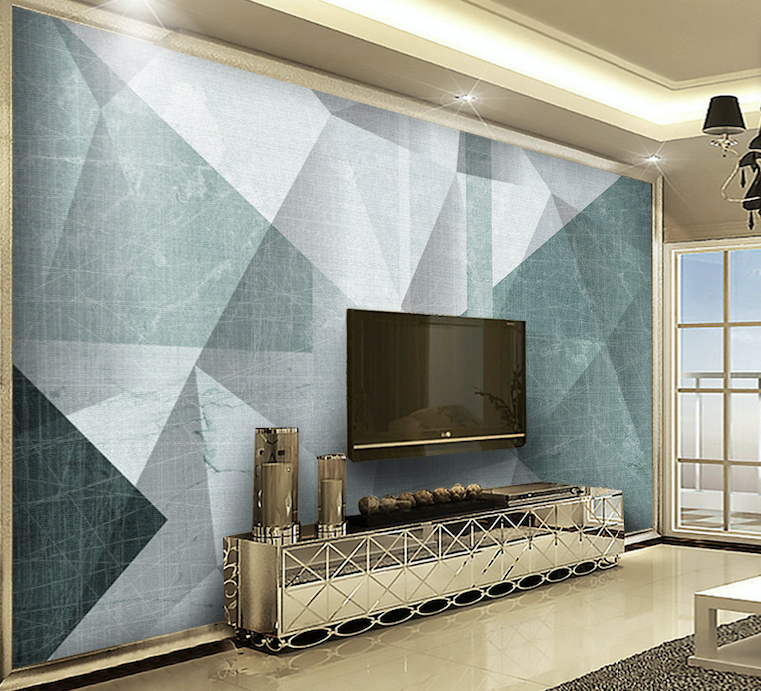 3D Geometric Patchwork WG089 Wall Murals