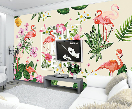 3D Pink Flamingo WG116 Wall Murals