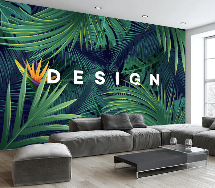 3D Green Leaf WG114 Wall Murals