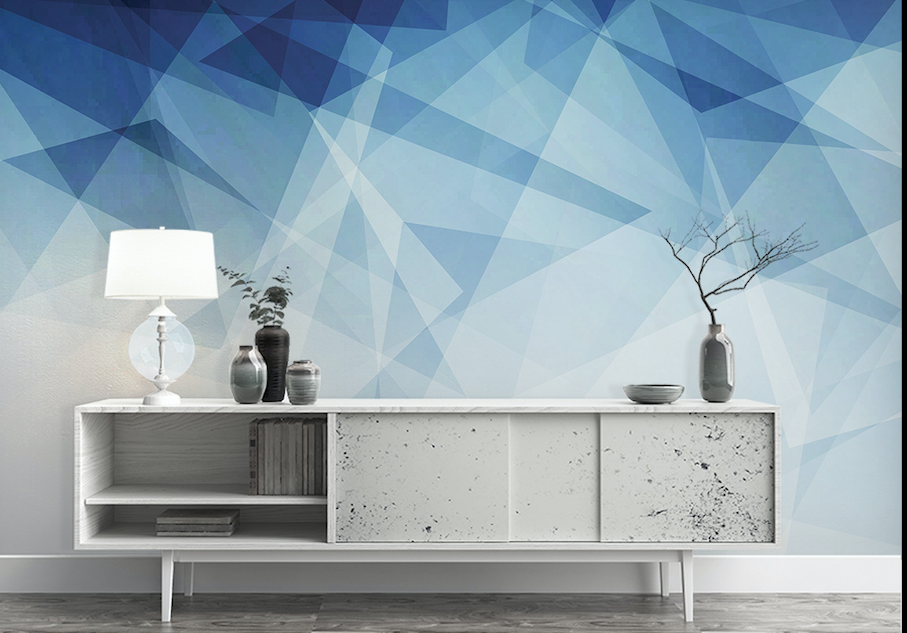 3D Simple Blue WG137 Wall Murals