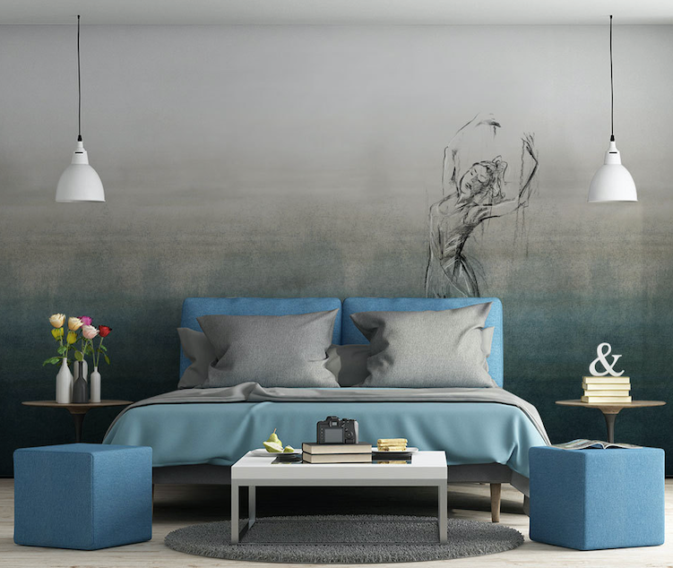 3D Simple Gray WG135 Wall Murals
