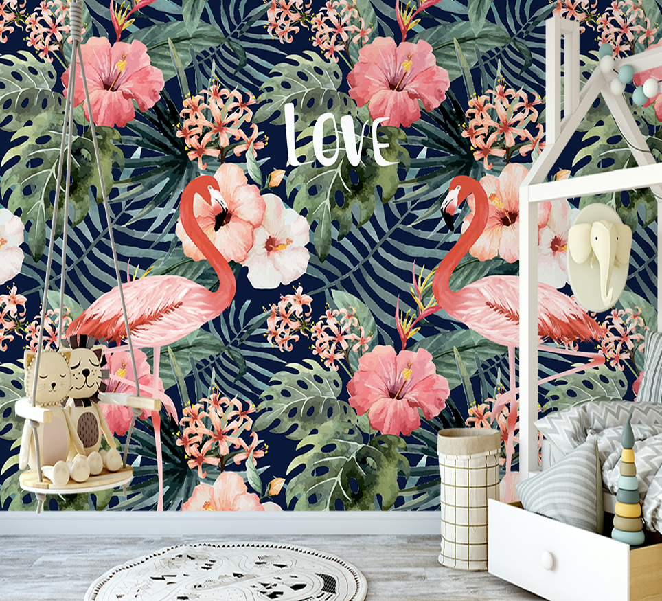 3D Pink Flamingo WG163 Wall Murals