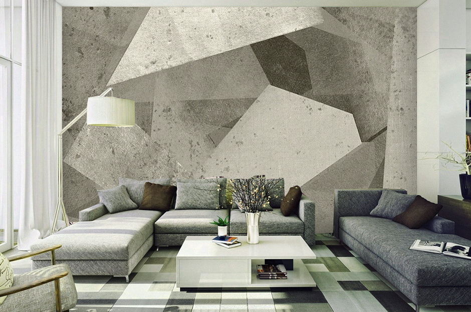 3D Black Triangle WG165 Wall Murals
