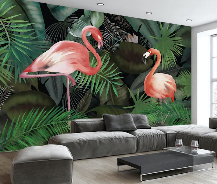 3D Pink Flamingo WG172 Wall Murals