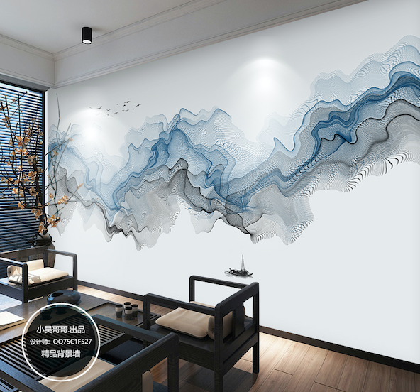 3D Blue Wave WG168 Wall Murals