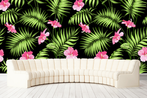 3D Pink Flowers WG167 Wall Murals