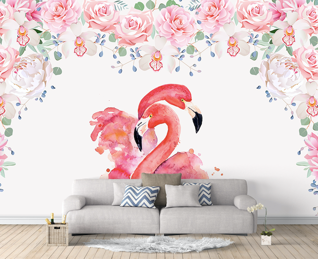 3D Pink Flamingo WG193 Wall Murals