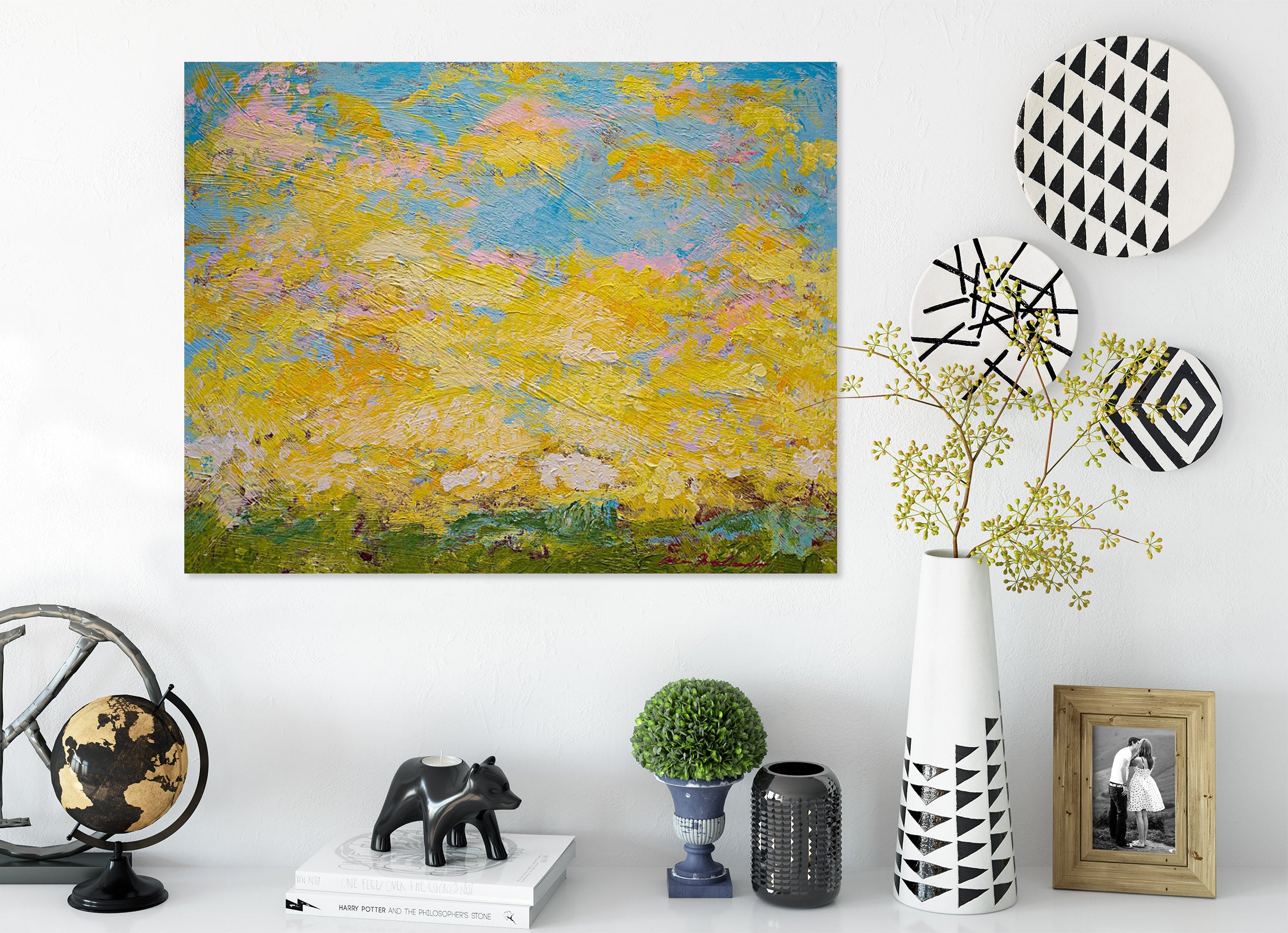 3D Yellow Graffiti 191 Allan P. Friedlander Wall Sticker