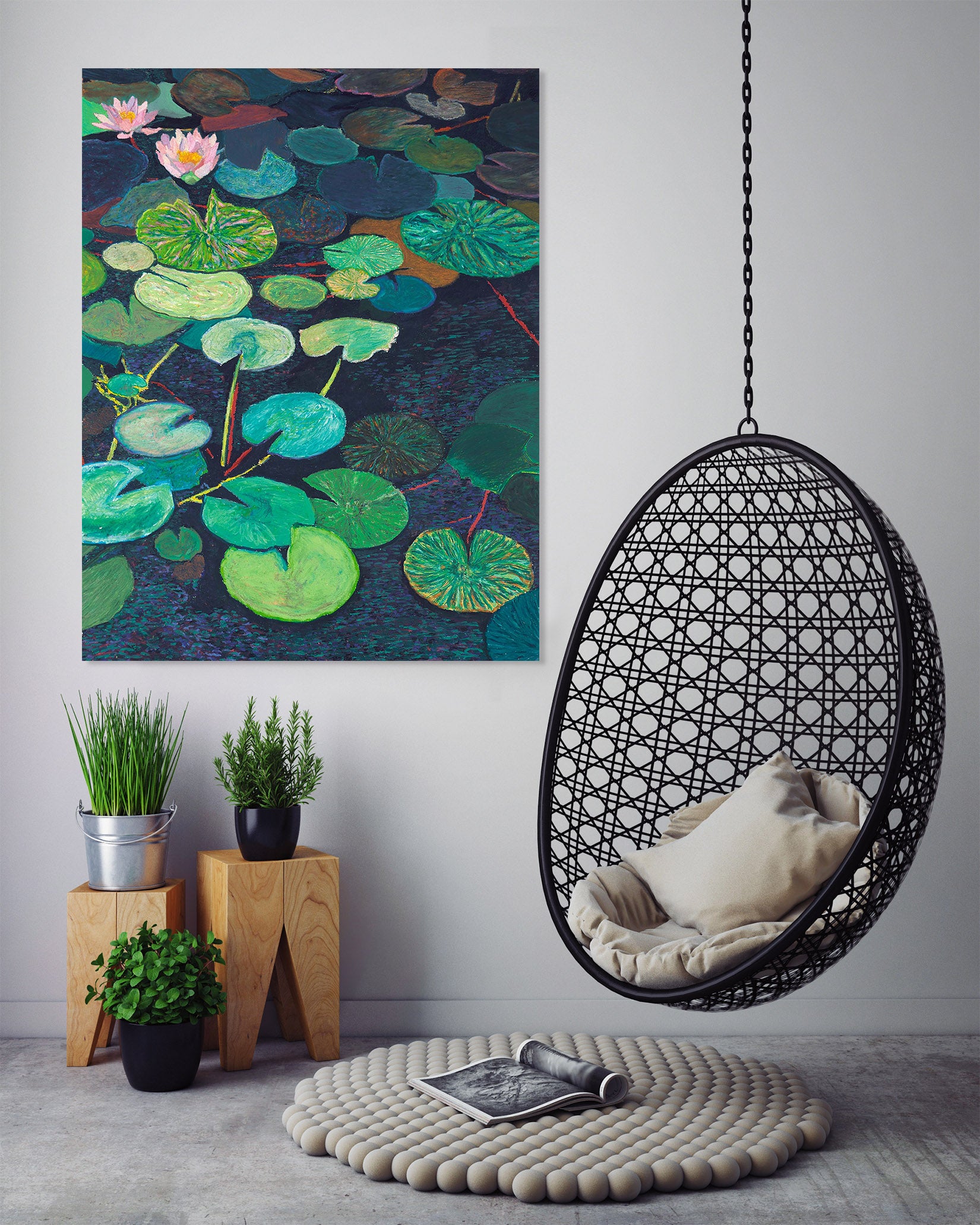 3D Lotus Leaf 281 Allan P. Friedlander Wall Sticker