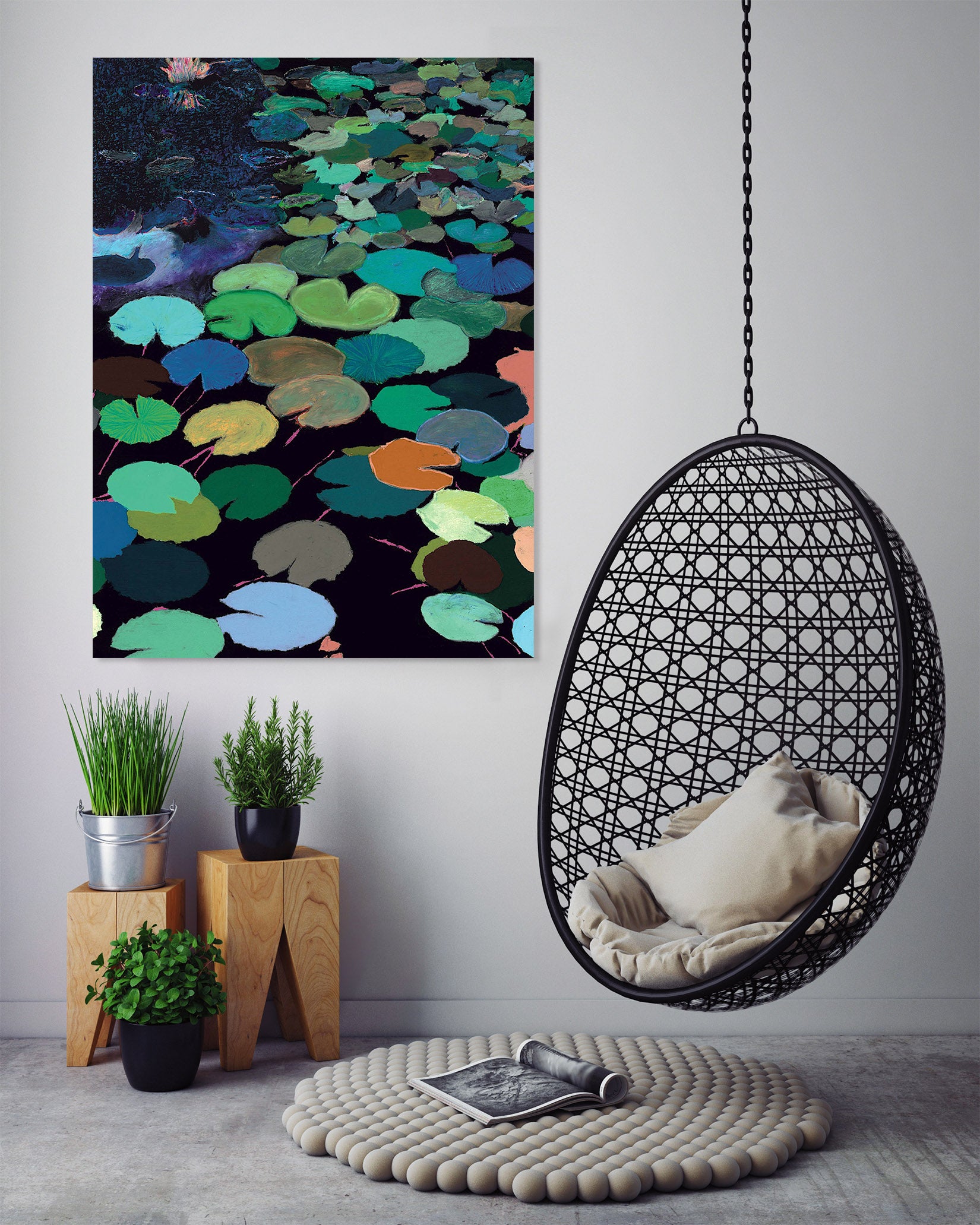 3D Lotus Leaf 280 Allan P. Friedlander Wall Sticker