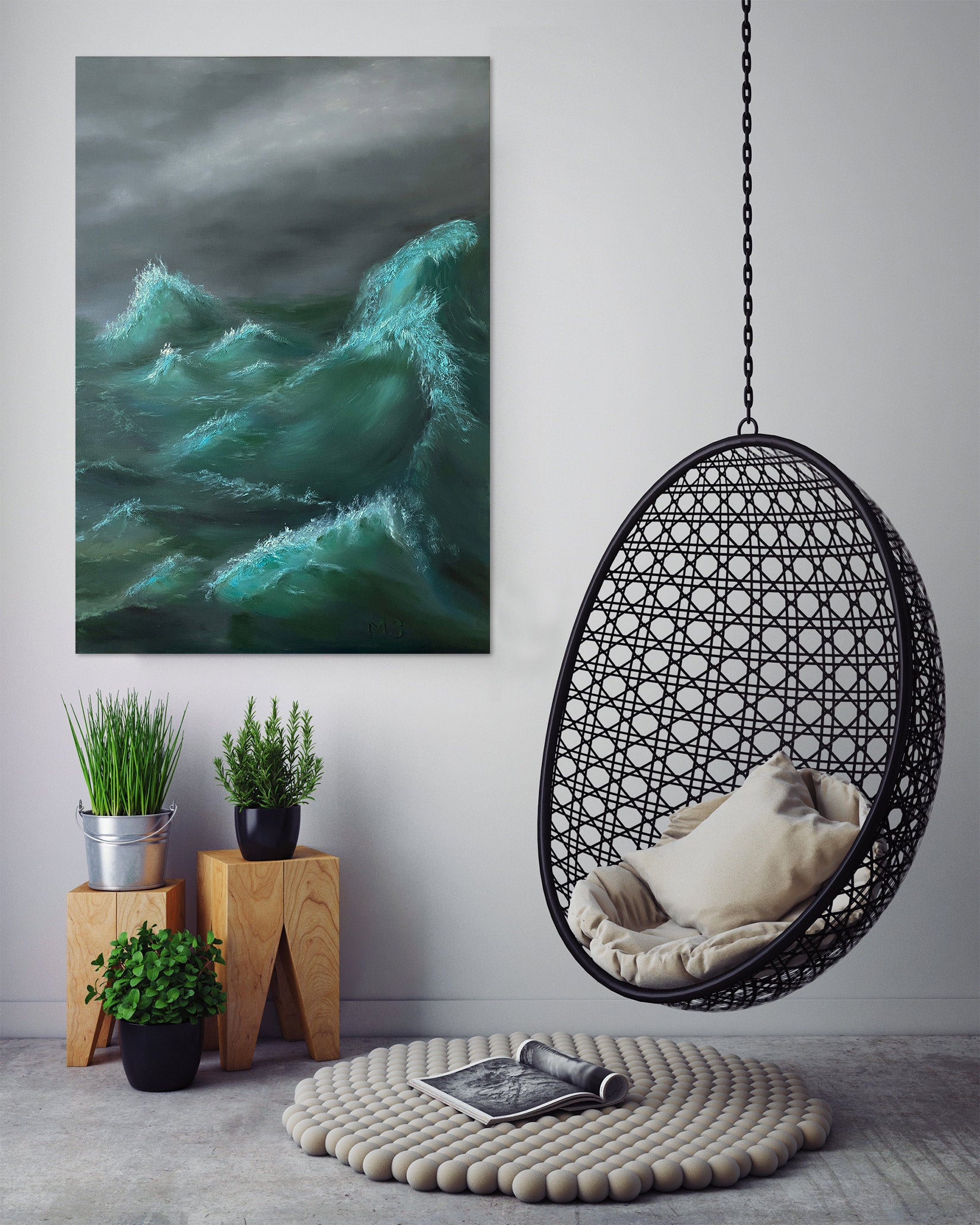 3D Waves 10080 Marina Zotova Wall Sticker