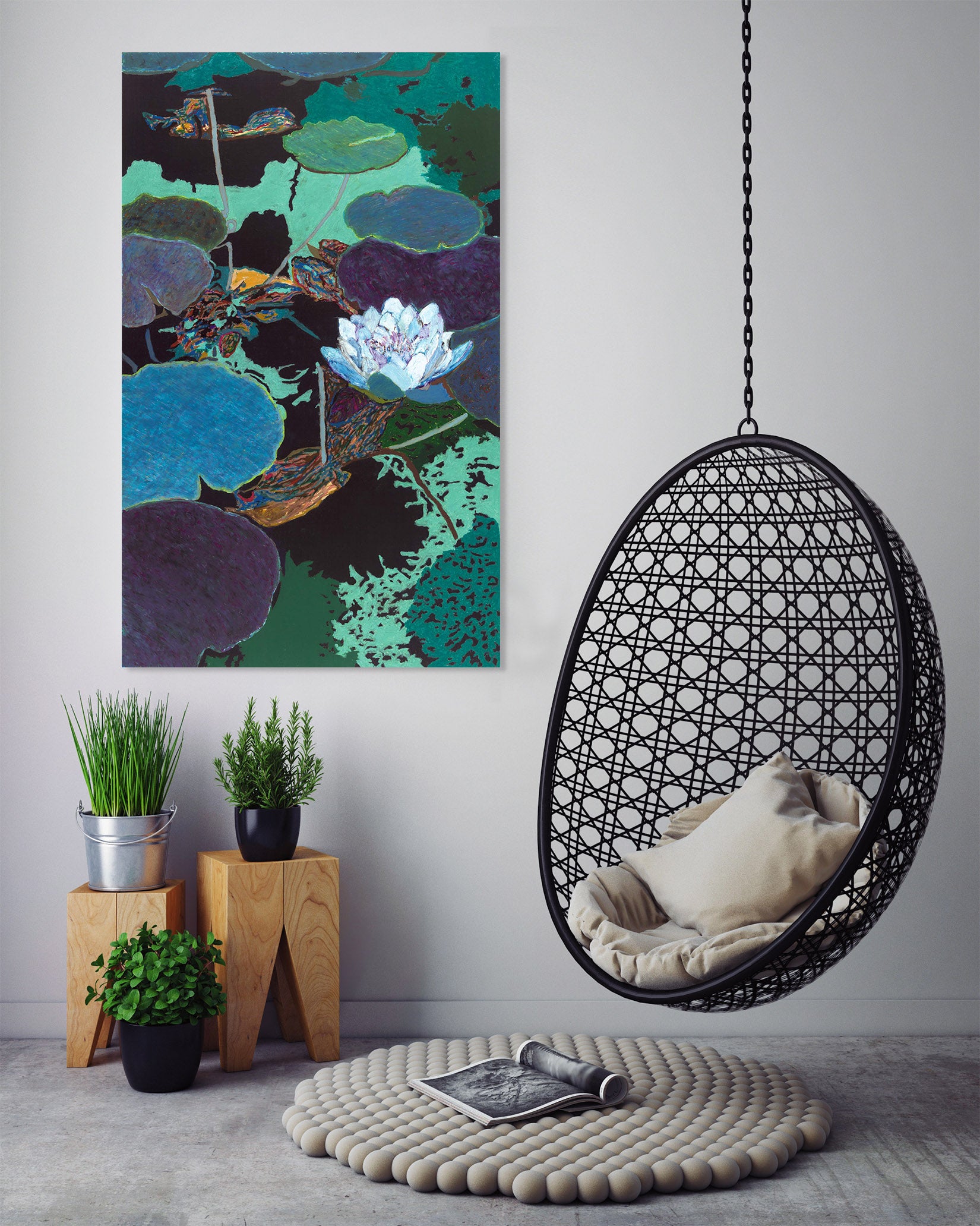 3D White Lotus 278 Allan P. Friedlander Wall Sticker
