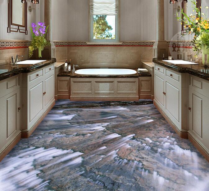 3D Shallow Stream Floor Mural Wallpaper AJ Wallpaper 2