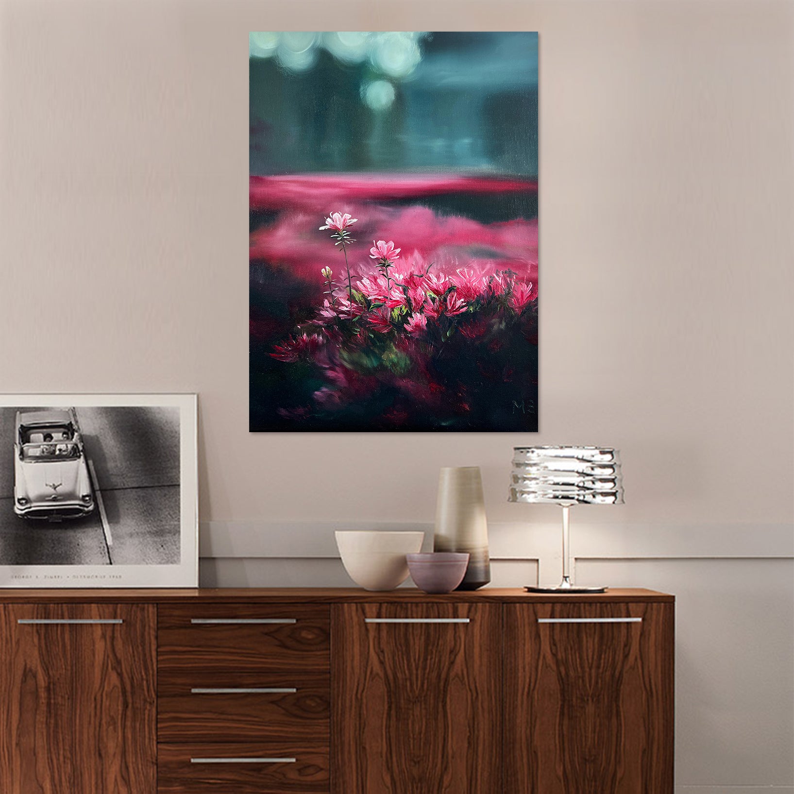 3D Pink Flowers 10067 Marina Zotova Wall Sticker