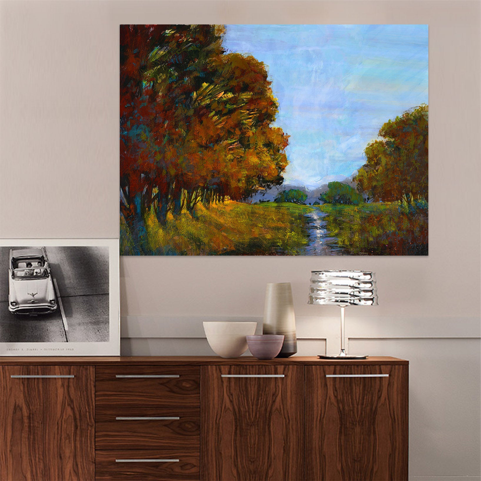 3D Forest Stream 013 Michael Tienhaara Wall Sticker