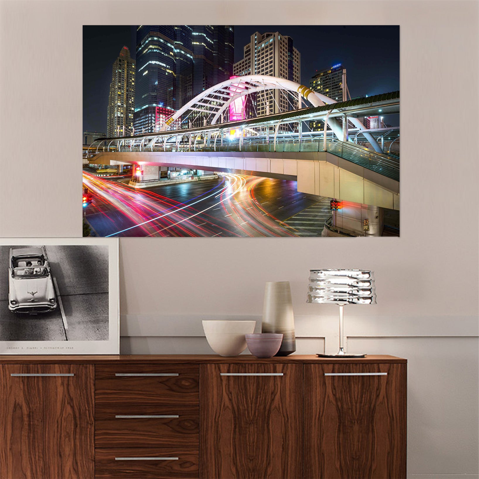 3D Bangkok Bridge 107 Marco Carmassi Wall Sticker