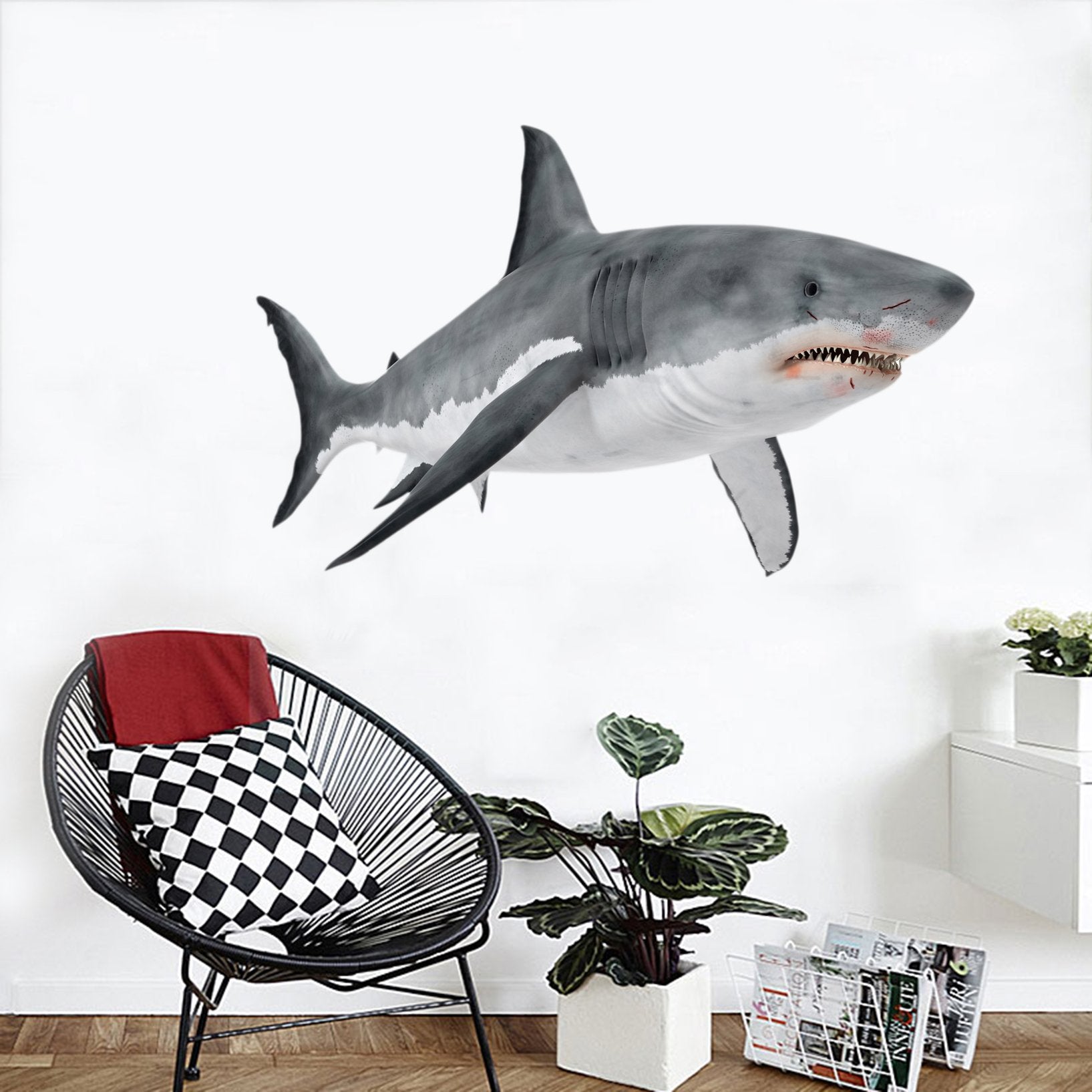 3D Shark's Fin 119 Animals Wall Stickers Wallpaper AJ Wallpaper
