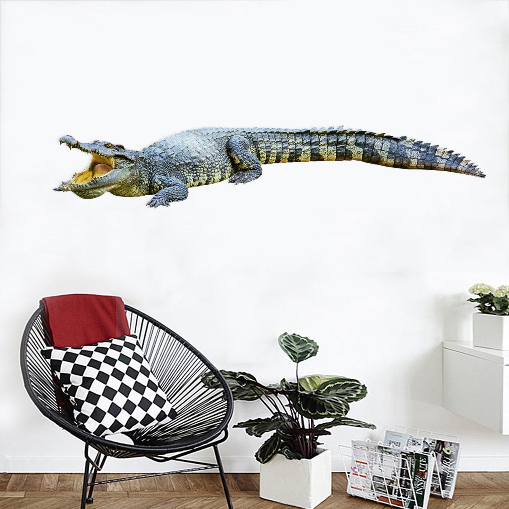 3D Fierce Crocodile 051 Animals Wall Stickers Wallpaper AJ Wallpaper