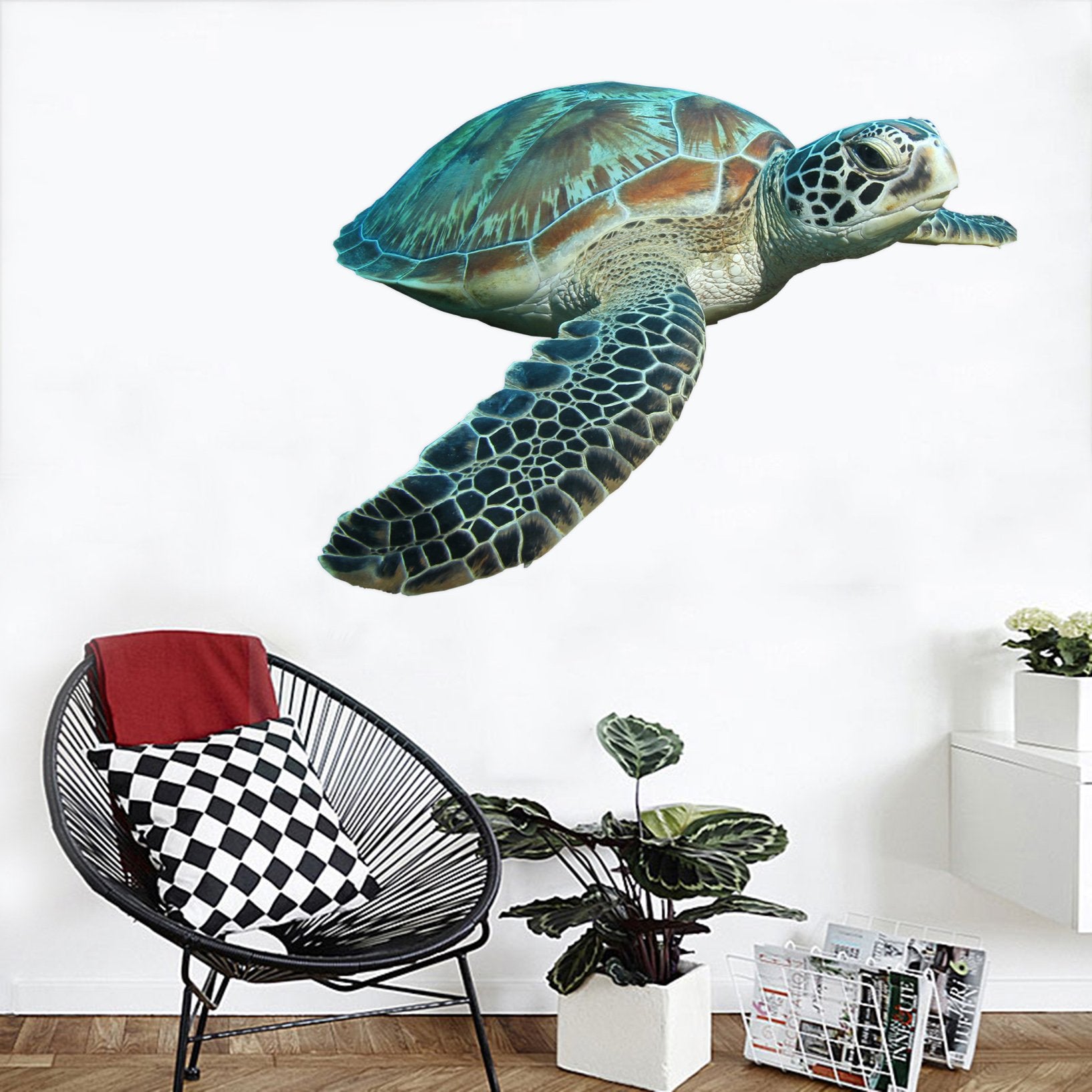 3D Turtle 039 Animals Wall Stickers Wallpaper AJ Wallpaper