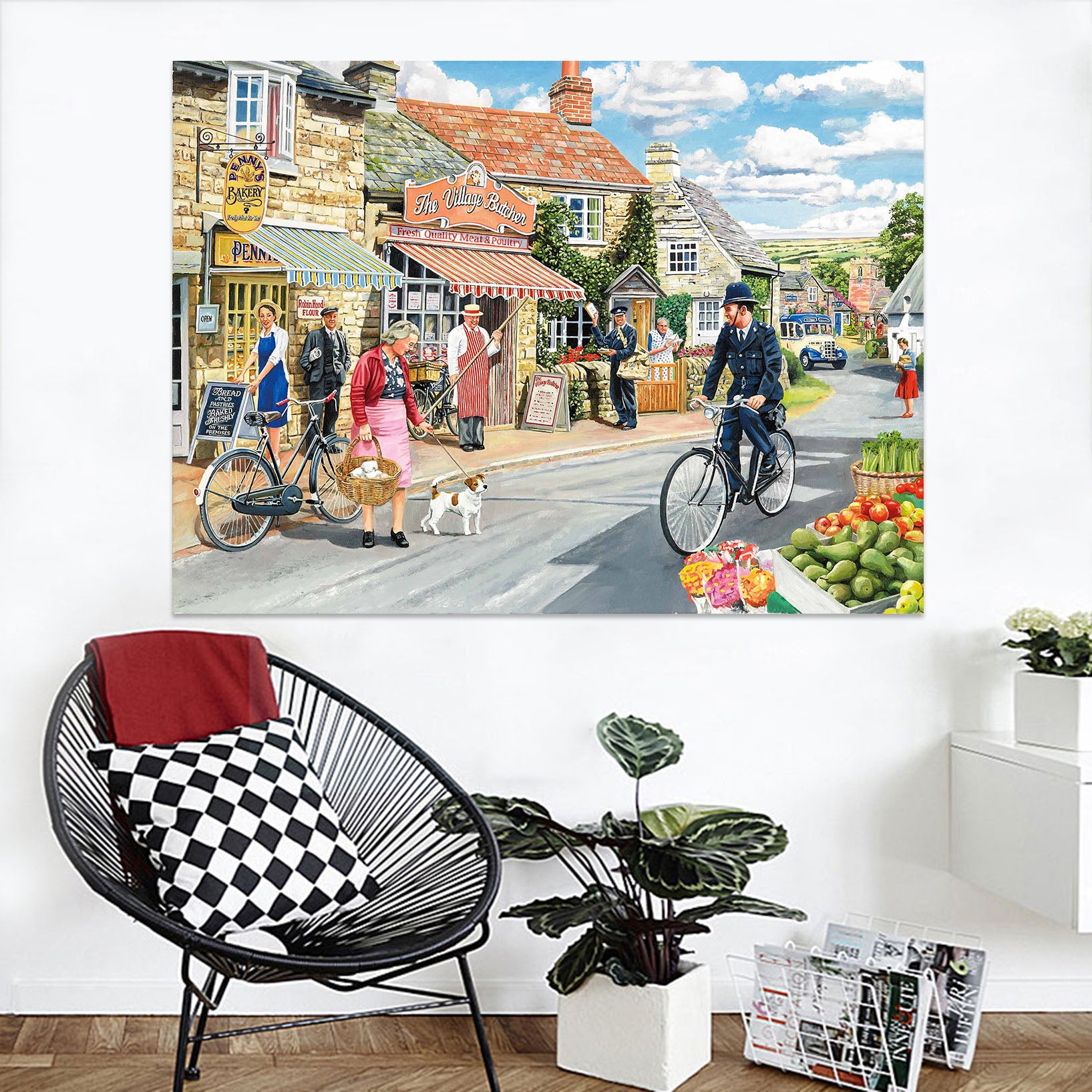 3D The Village High Street 084 Trevor Mitchell Wall Sticke