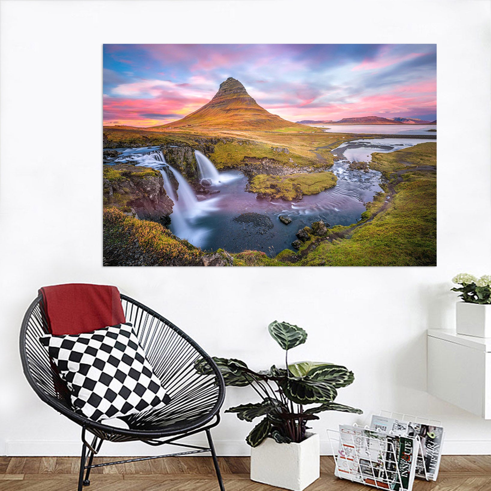 3D Canyon Waterfall 159 Marco Carmassi Wall Sticker