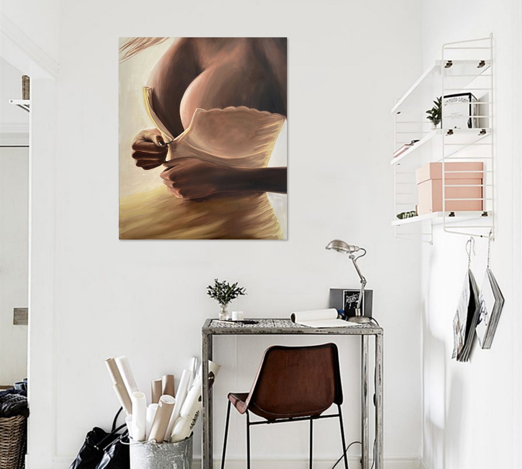 3D White Skirt 10072 Marina Zotova Wall Sticker