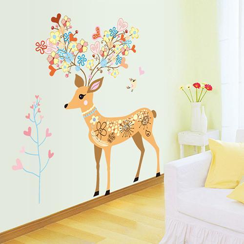3D Antler Flowers 078 Wallpaper AJ Wallpaper